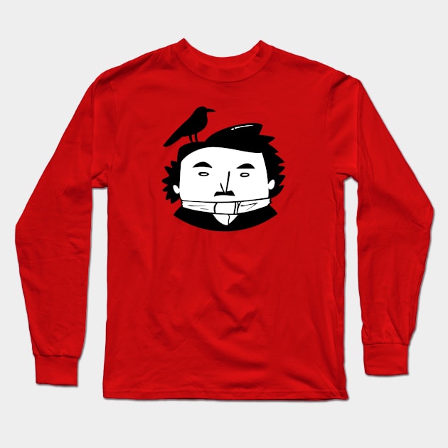 Edgar Allan Poe Long Sleeve T-Shirt by Hey Bob Guy